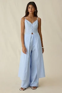 ASTR The Label Rena Button-Front Flyaway Maxi Top