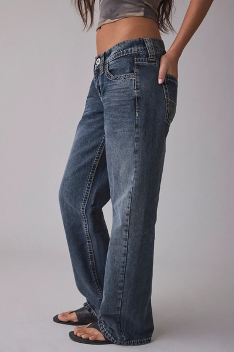 BDG Kayla Contrast Stitch Low-Rise Jean