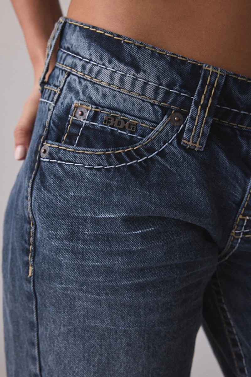 BDG Kayla Contrast Stitch Low-Rise Jean