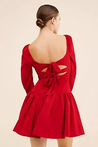 Awaylee Bow Back Drop Waist Mini Dress