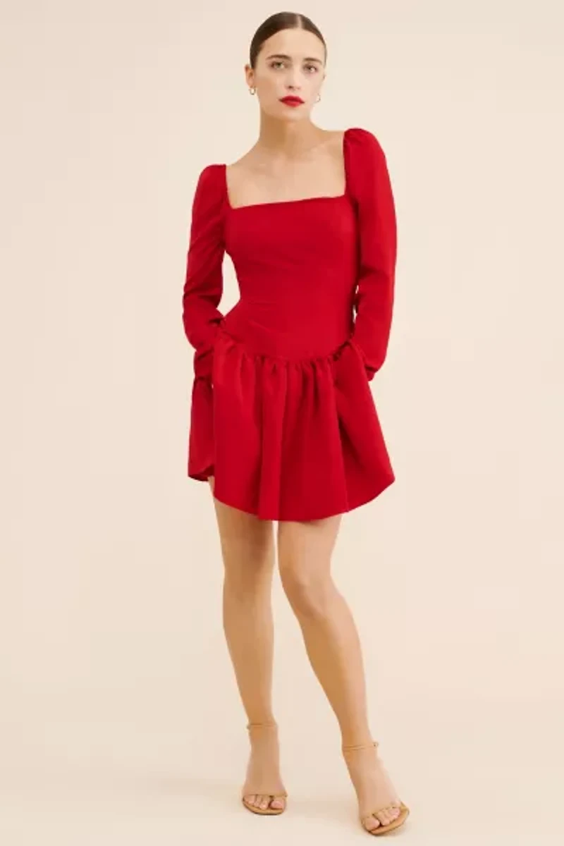 Awaylee Bow Back Drop Waist Mini Dress