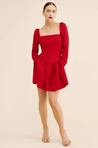 Awaylee Bow Back Drop Waist Mini Dress