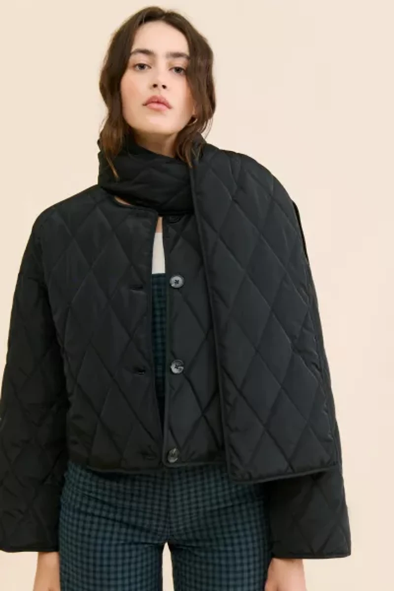 Steve Madden Diarine Scarf Puffer Jacket