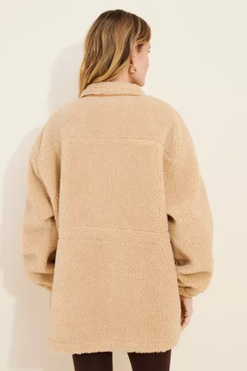4SI3NNA Midi Sherpa Coat
