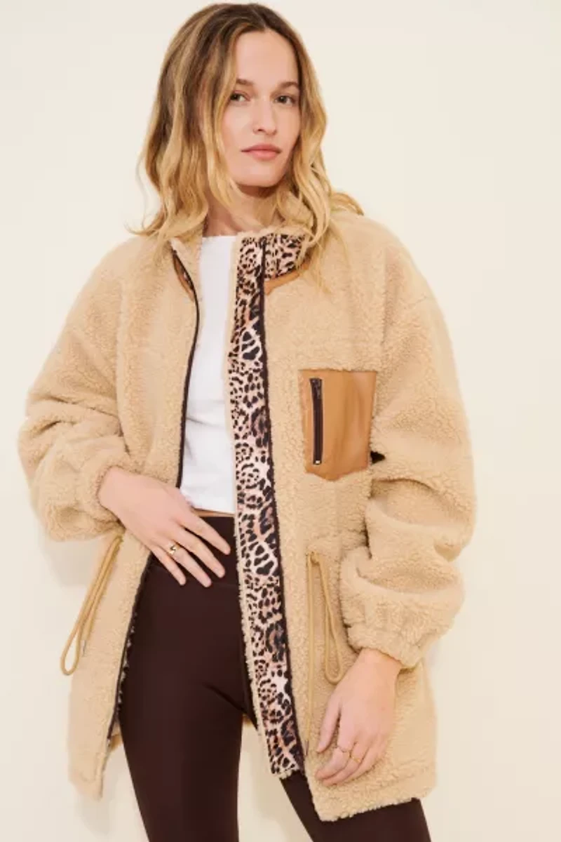 4SI3NNA Midi Sherpa Coat