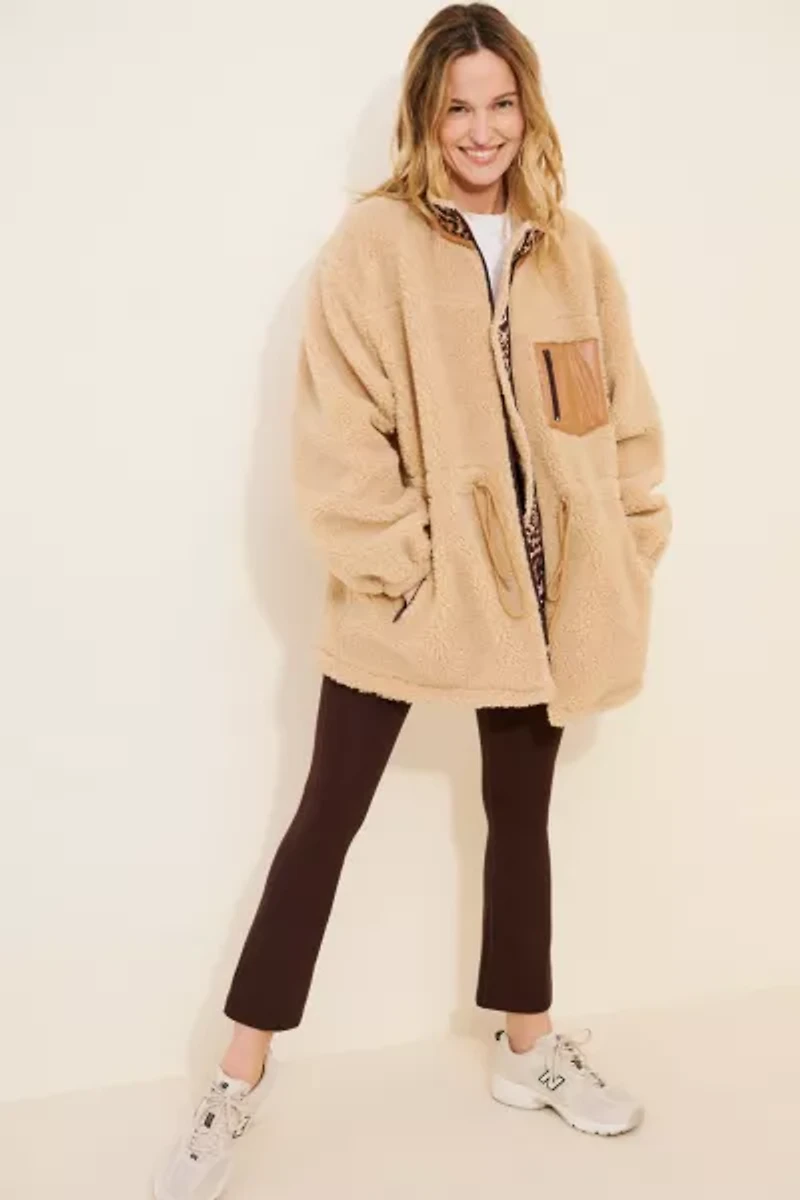 4SI3NNA Midi Sherpa Coat