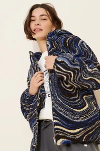 Daisy Street Borg Marble Fleece Jacket