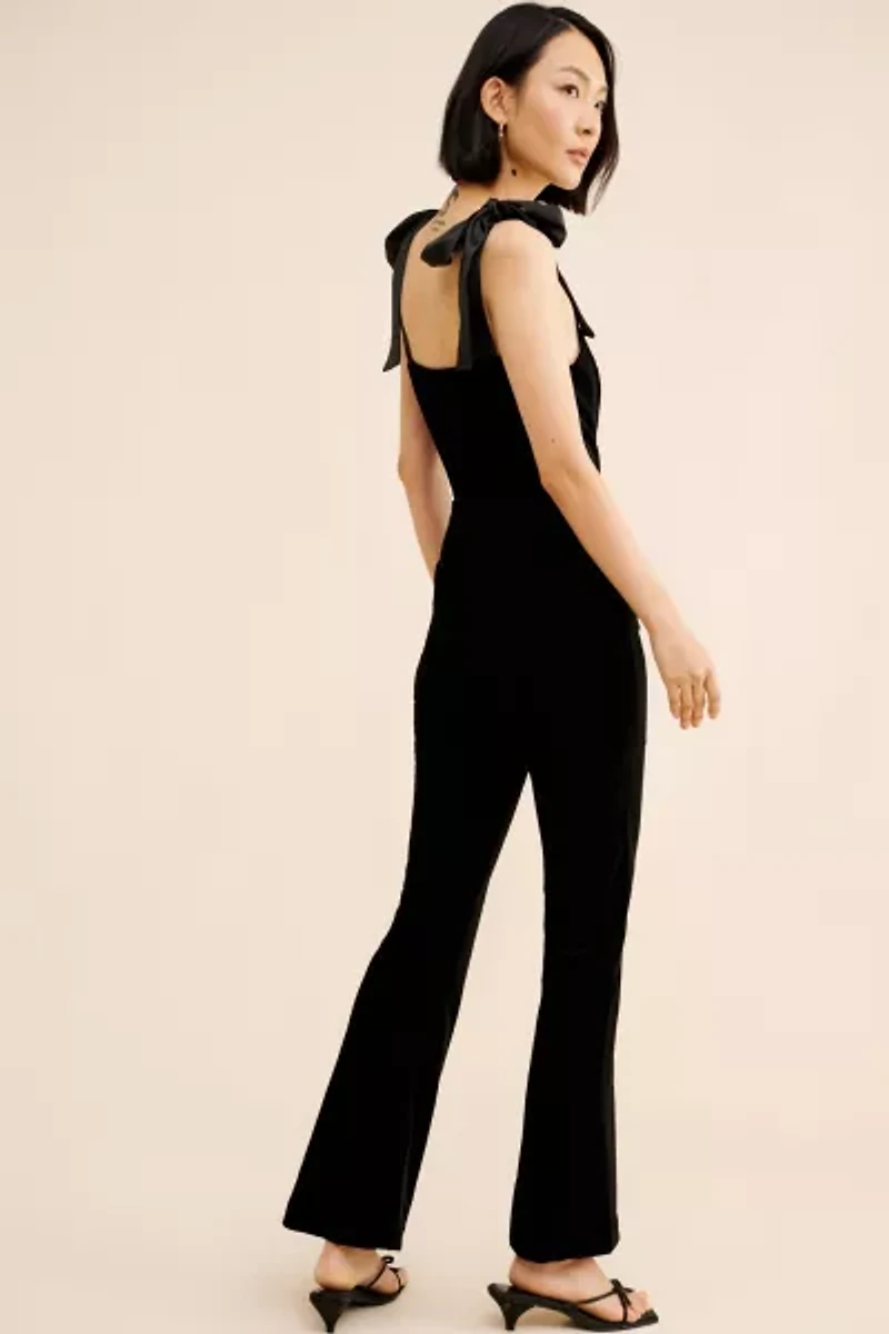 Endless Rose Velvet Wide Leg Jumpsuit