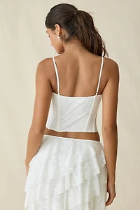 ASTR The Label Madeleine Lace Corset Top