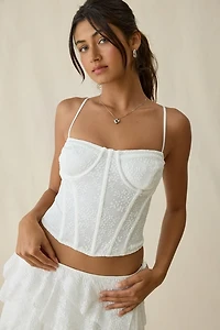 ASTR The Label Madeleine Lace Corset Top