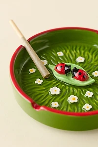 Ladybug Icon Sculpted Ceramic Ashtray