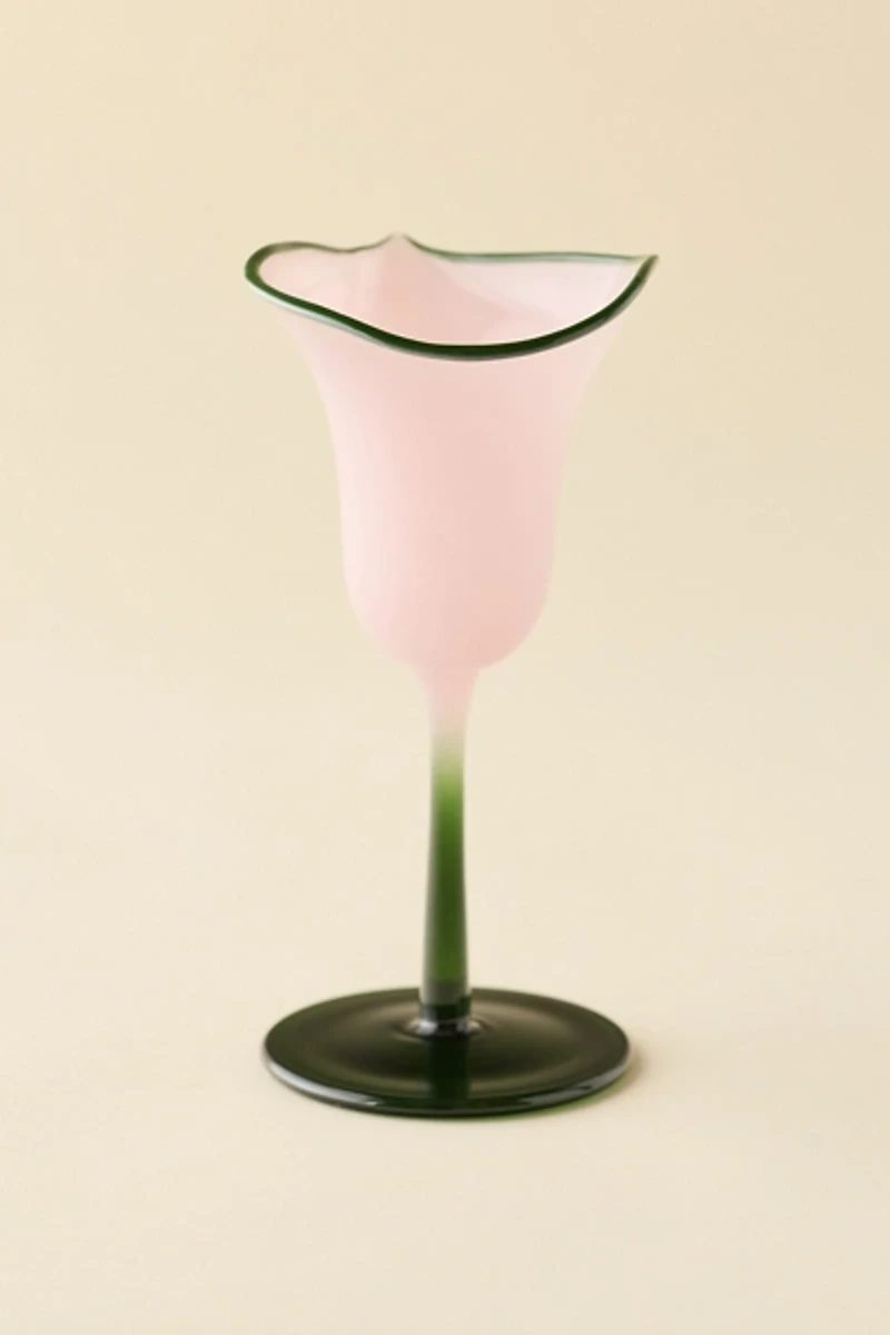 Calla Lily Sculpted Glass Champagne Flute