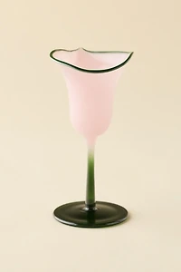Calla Lily Sculpted Glass Champagne Flute