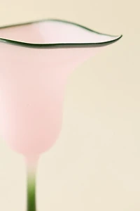 Calla Lily Sculpted Glass Champagne Flute