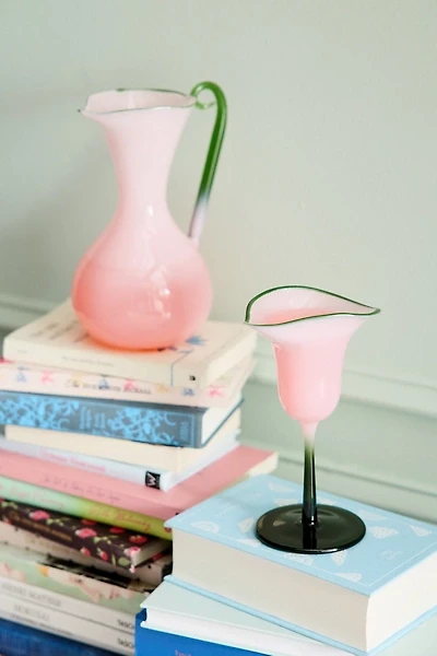 Calla Lily Sculpted Glass Champagne Flute