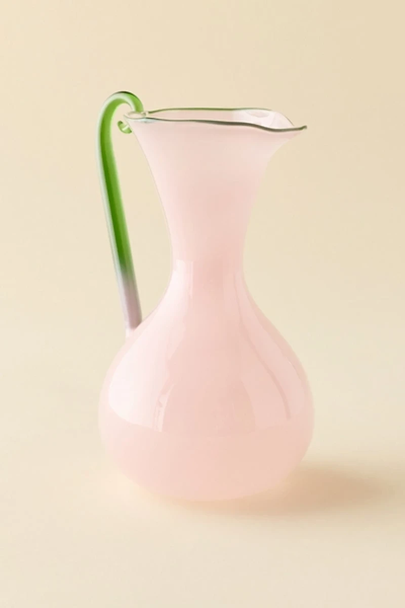 Calla Lily Sculpted Glass Pitcher