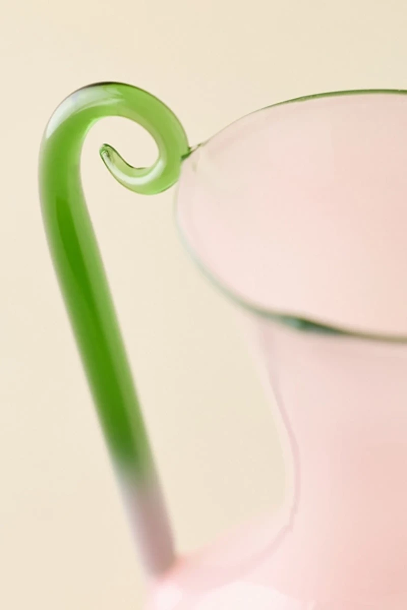 Calla Lily Sculpted Glass Pitcher