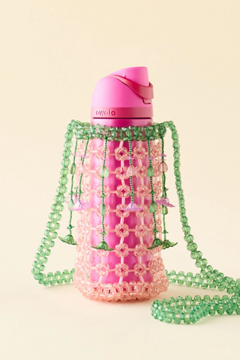 Bellflower Beaded Water Bottle Sling