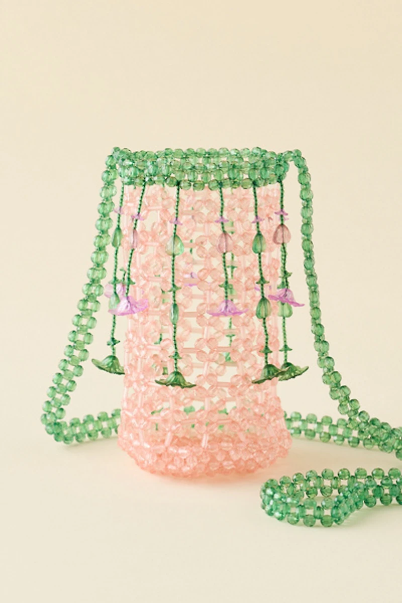 Bellflower Beaded Water Bottle Sling