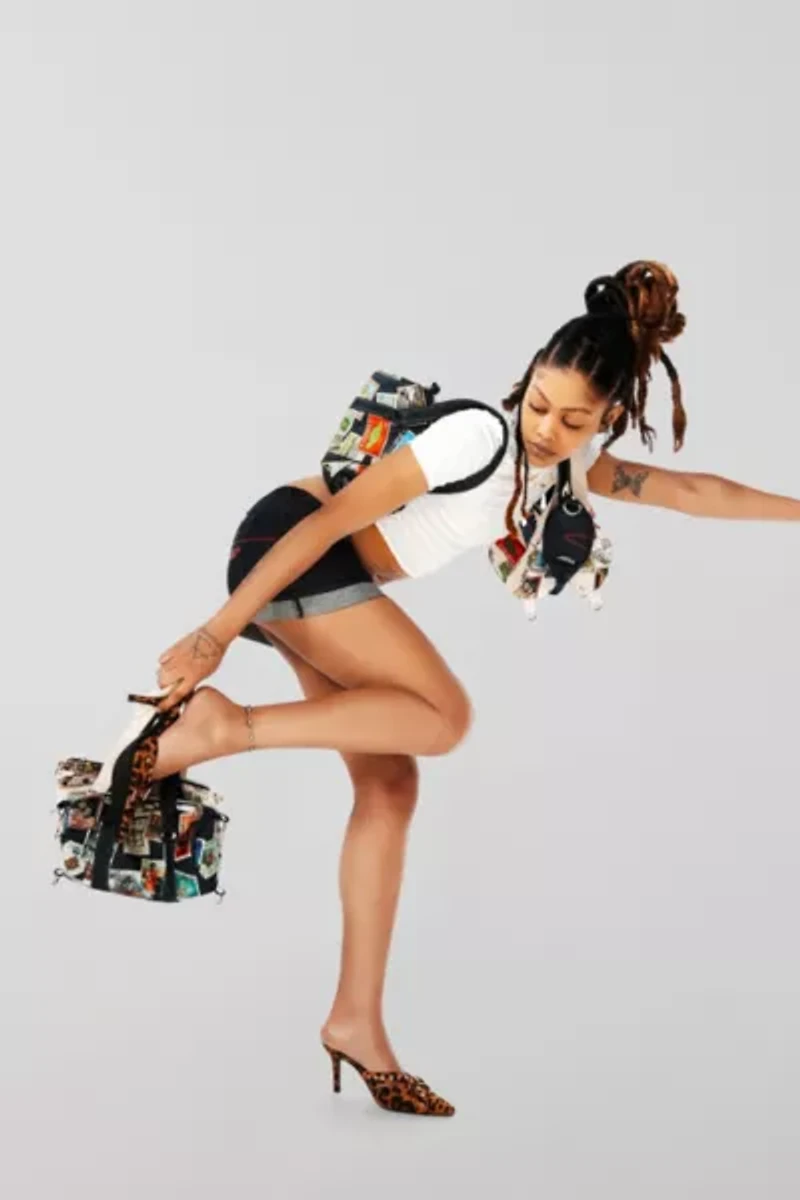 Bournestar Vintage Postage Denim Mini Duffle Bag