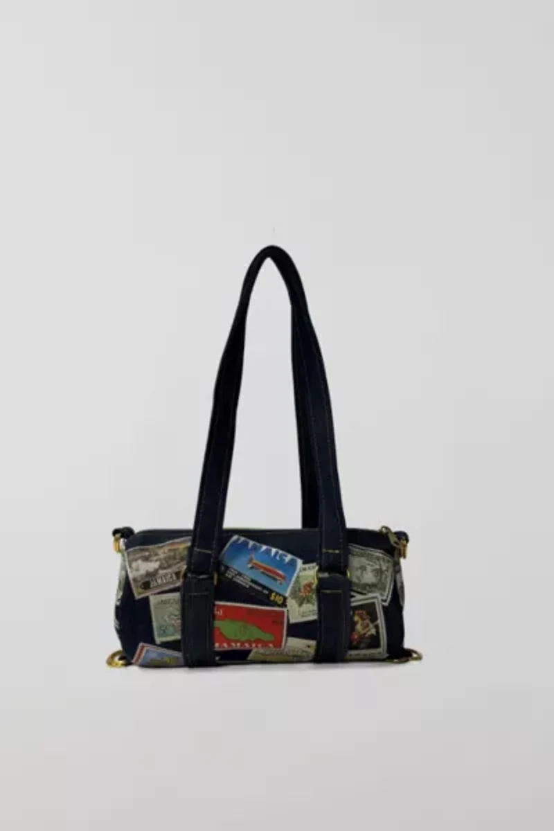 Bournestar Vintage Postage Denim Mini Duffle Bag