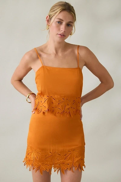 ASTR The Label Dawn Lace Trim Satin Cami