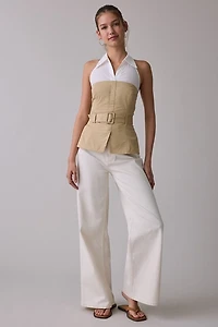 ASTR The Label Aleda Layered Halter Neck Top