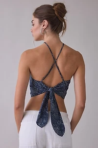 ASTR The Label Shaniya High Neck Scarf Top