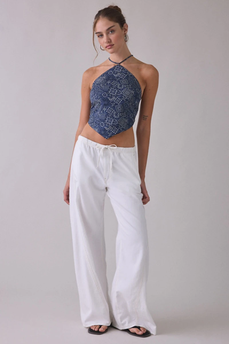 ASTR The Label Shaniya High Neck Scarf Top