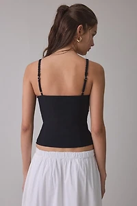 ASTR The Label Amalie Sweetheart Cropped Bustier Top