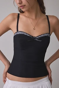 ASTR The Label Amalie Sweetheart Cropped Bustier Top