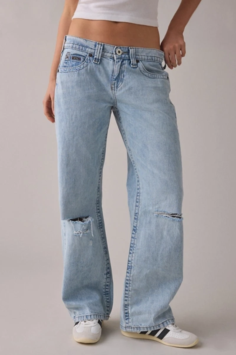 BDG Kayla Destructed Knee Low-Rise Jeans