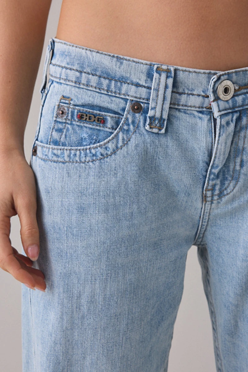 BDG Kayla Destructed Knee Low-Rise Jeans