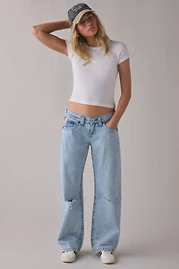 BDG Kayla Destructed Knee Low-Rise Jeans