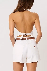 Abrand C'est La Vie Porcelain Denim Vest Top