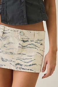 Abrand 00 Valentina Low-Rise Denim Mini Skirt
