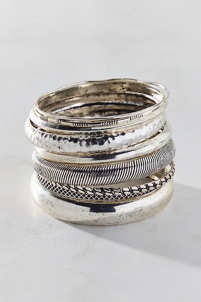 Lunar Layers Eclectic Bangle Bracelets Set