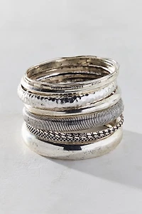 Lunar Layers Eclectic Bangle Bracelets Set