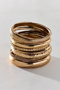 Lunar Layers Eclectic Bangle Bracelet Set