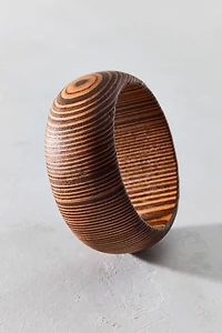 Forest Walk Chunky Wooden Bangle Bracelet