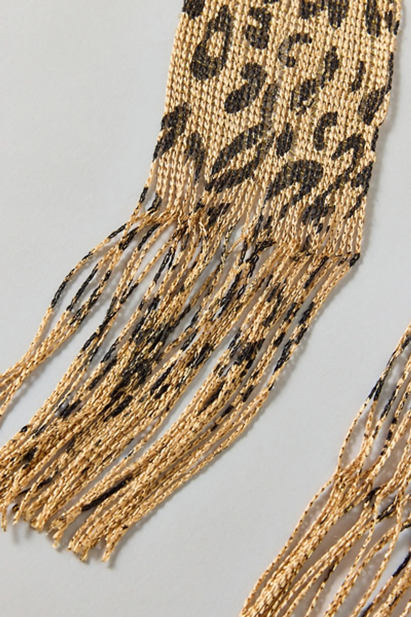 Shimmer Pattern Skinny Wrap Scarf