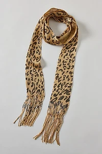 Shimmer Pattern Skinny Wrap Scarf