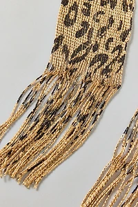 Shimmer Pattern Skinny Wrap Scarf