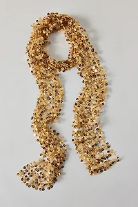 Sequin Net Skinny Wrap Scarf