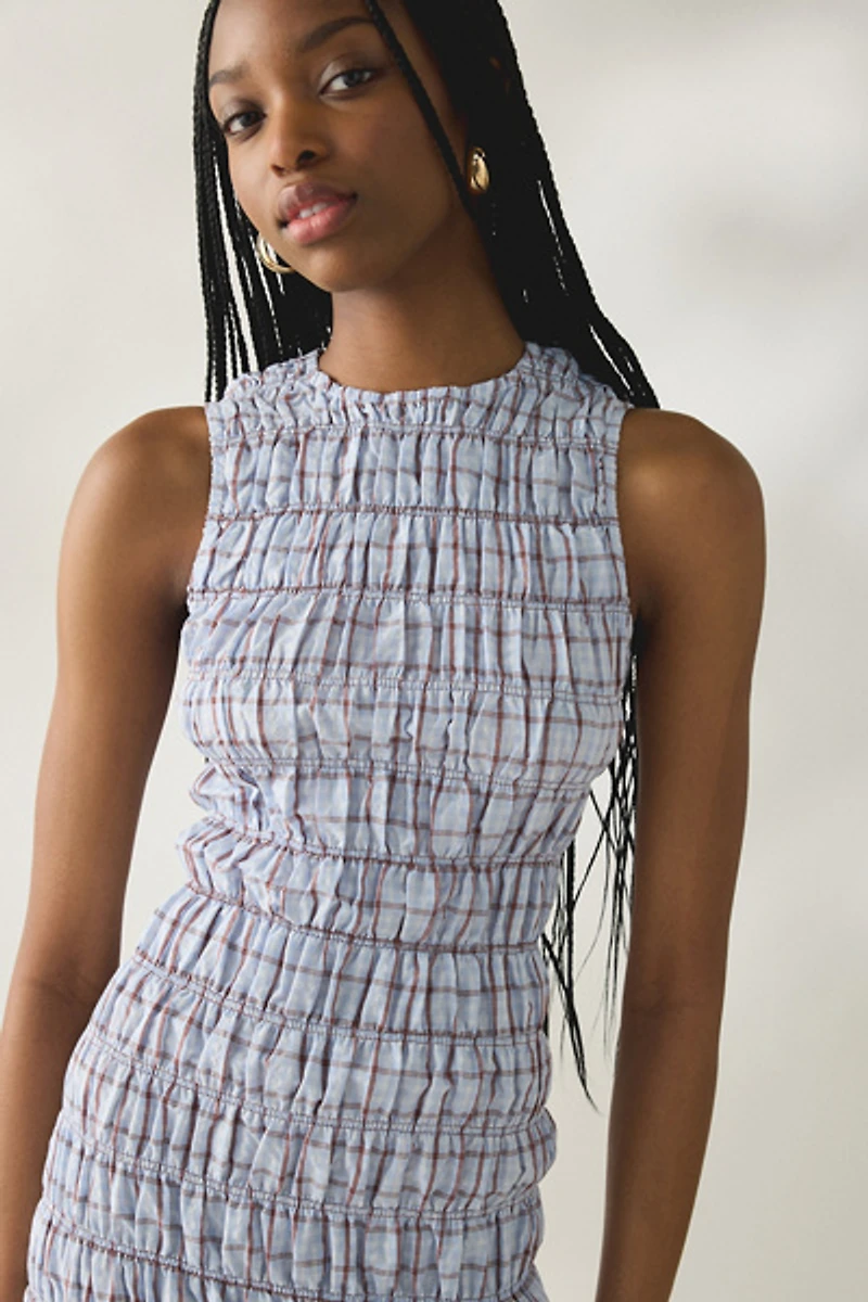 Daisy Street Lagoon Drop Waist Smocked Maxi Dress