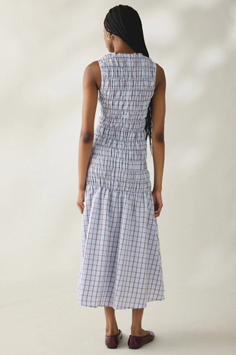 Daisy Street Lagoon Drop Waist Smocked Maxi Dress