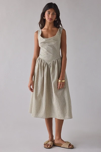 Daisy Street Cammie Cowl Neck Corset Midi Dress