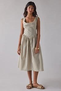 Daisy Street Cammie Cowl Neck Corset Midi Dress