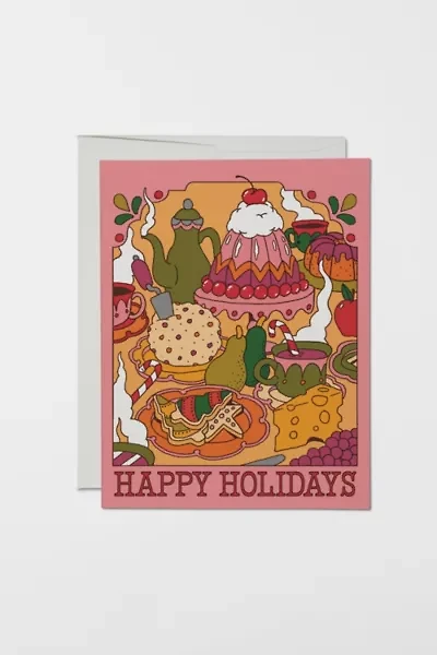 Red Cap Happy Holidays Feast Greeting Card