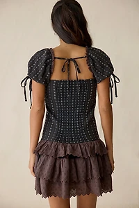 Daisy Street Orchard Drop Waist Ruffle Mini Dress